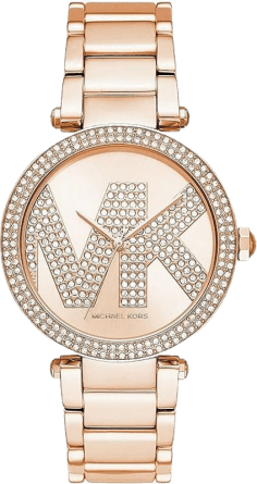 Montre Michael Kors Parker MK6660 pour femme, cadran et bracelet acier or rose