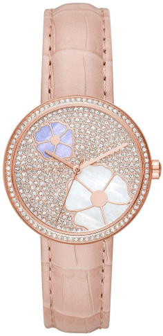 Montre Femme Michael Kors MK2718 - Cadran Or Rose, Bracelet Cuir Rose