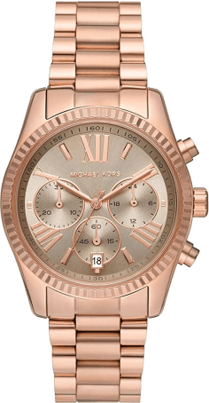 Montre Michael Kors Lexington MK7217 pour femme, cadran et bracelet acier or rose