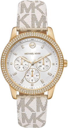 Montre Michael Kors MK6967 Femme en Or et Cuir Blanc
