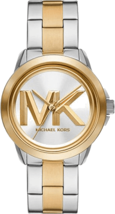 Montre Michael Kors MK7319 pour femme - Cadran logo MK, bracelet bicolore acier et or