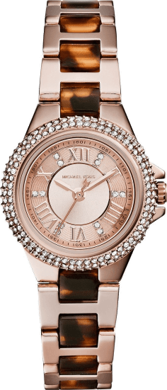 Montre Femme Michael Kors MK4289 en acier bicolore marron et or rose