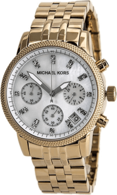 Montre Femme Michael Kors MK5026 - Cadran Blanc, Bracelet Acier Inoxydable Or Rose