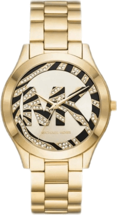 Montre Michael Kors MK4561 Runway - Cadran Léopard - Bracelet Acier Doré - Pour Femme