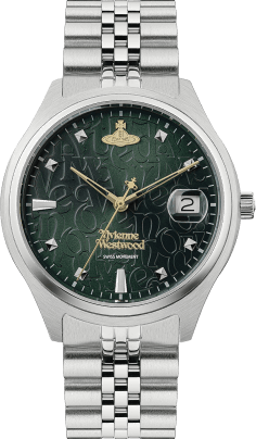 Montre Femme Vivienne Westwood VV261GRSL - Cadran Vert Profond, Bracelet Acier