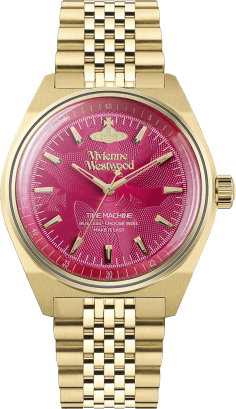 Montre Femme Vivienne Westwood VV251RRGD - Cadran Fuchsia Soleillé & Bracelet Acier Doré