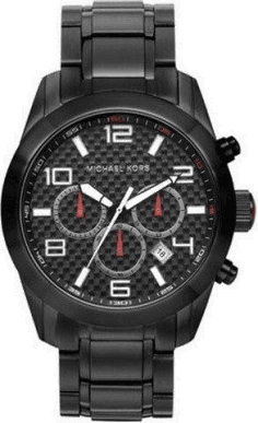 Montre Homme Michael Kors MK8219 Chronographe Noir et Rouge - Cadran Texturé