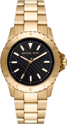 Montre Homme Michael Kors MK9078 en Acier Doré à Cadran Noir