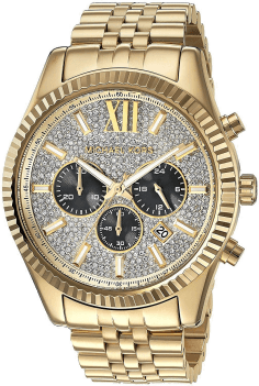 Montre Homme Michael Kors MK8494 Lexington en Acier Doré avec Cristaux