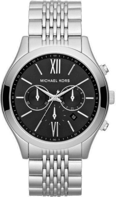 Montre Homme Michael Kors MK8305 Chronographe Acier Argenté Cadran Noir