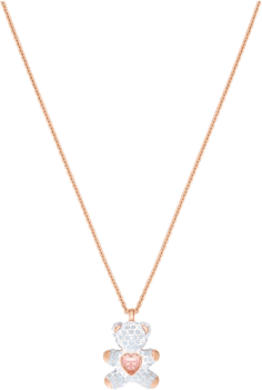 Collier Swarovski Teddy 5452026 plaqué or rose incrusté de cristaux