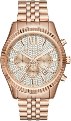 Montre Homme Michael Kors MK8580 Lexington Chronographe Acier Doré Rose