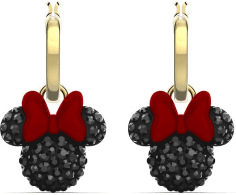 Boucles d'oreilles Swarovski Minnie 5566692 plaqué or incrustées de cristaux