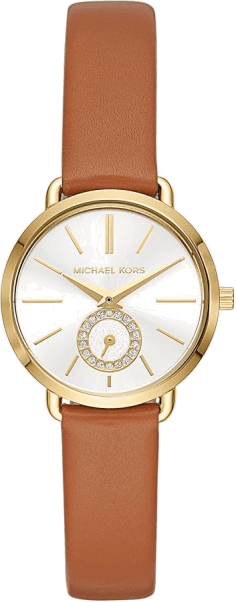 Montre Femme Michael Kors MK2734 - Cadran Doré, Bracelet Cuir Marron