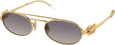 Lunettes de soleil Miu Miu MU54ZS 5AK30C monture métal doré or jaune