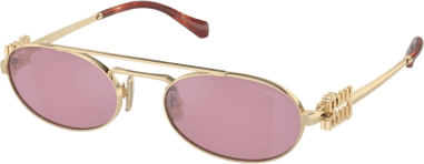 Lunettes de soleil Miu Miu MU54ZS ZVN50D monture métal verres roses