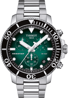 Tissot Seastar 1000 Chronographe Homme Acier Cadran Vert Réf. T1204171109101