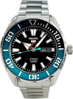 Montre Seiko 5 SRPC53K1 Automatique Homme - Cadran Noir, Accents Verts, Acier