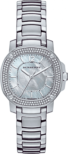 Montre Femme Burberry BBY1801 en Acier, Cadran Nacre et Cristaux Swarovski