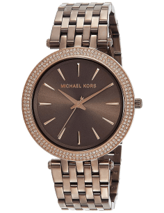 Montre Femme Michael Kors MK3416 Darci - Cadran et Bracelet Acier Marron, Lunette Cristaux