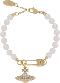Bracelet épingle Vivienne Westwood à perles pendentif Lucrece
