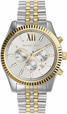 Montre Homme Michael Kors MK8344 Lexington Bicolore Argent et Doré 45mm
