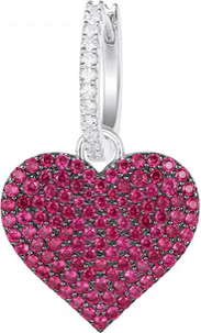 Boucles d'oreilles APM Monaco plaqué or doré rose pierre blanche incrustée de zirconium