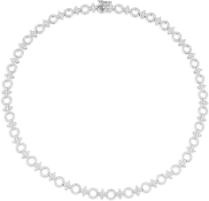 Collier APM Monaco ras-de-cou Météorites et Cercles en argent 925