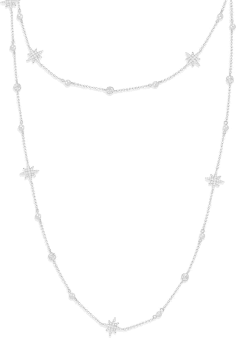Collier APM Monaco Versatile chaîne avec perles et météorites en argent 925