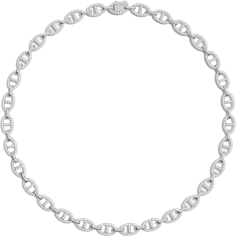 Collier chaîne APM Monaco en maille marine argent 925