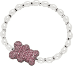 Bracelet APM Monaco ajustable Yummy Bear BABA rouge avec Perles