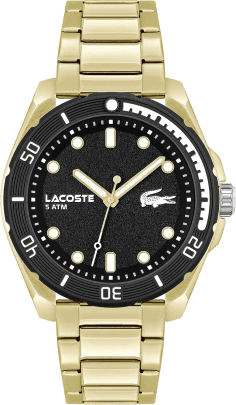 Montre Homme Lacoste Finn 2011287 - Cadran Noir & Bracelet Acier Doré