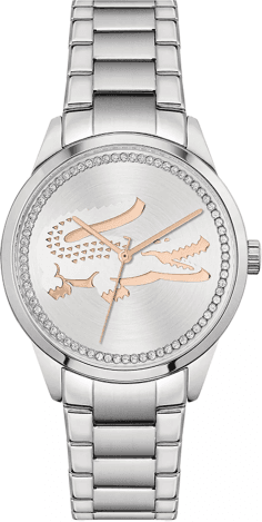 Montre Femme Lacoste Ladycroc 2001189 en Acier Argenté Cadran Strass