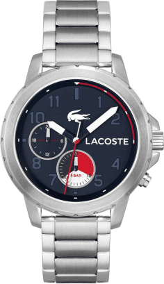 Montre Homme Lacoste 2011208 Acier Argenté Cadran Bleu Multifonctions Chronographe