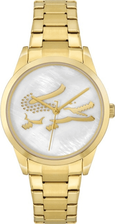 Montre Femme Lacoste Ladycroc 2001216, Boîtier et Bracelet Acier Doré, Cadran Nacré