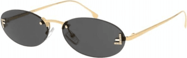 Lunettes de soleil Fendi First FE4075US en métal forme ovale
