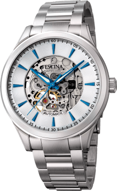 Montre Homme Festina F20536/1 Automatique Squelette Acier Argenté