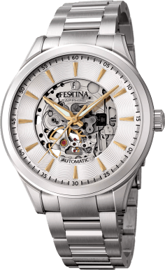 Montre Homme Festina F20536/2 Skeleton Automatique Acier Argenté