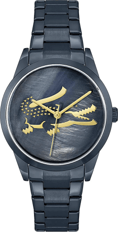 Montre Lacoste Ladycroc 2001215 pour Femme - Cadran et bracelet acier bleu nacré