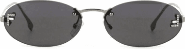 Lunettes de soleil Fendi First FE4075US en métal forme ovale