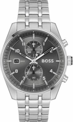 Montre Homme Hugo Boss 1514151 Skytraveller Acier Argenté Cadran Noir