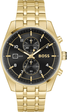 Montre Homme Hugo Boss 1514152 Skytraveller - Boîtier Or & Cadran Noir