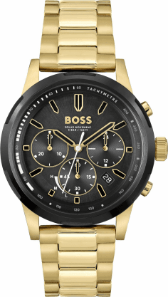 Montre Homme Hugo Boss 1514033 - Boîtier Bicolore Acier/Or & Cadran Noir Multifonctions