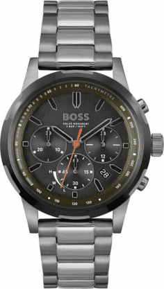 Montre Homme Hugo Boss 1514034 Solgrade Acier Gris Cadran Noir Multifonctions