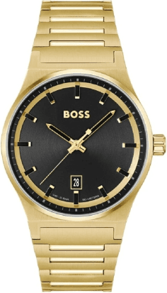 Montre Hugo Boss 1514077 en Acier Doré avec Cadran Noir Soleillé