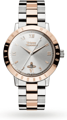 Montre Femme Vivienne Westwood VV152RSSL - Cadran Argenté & Bracelet Acier Bicolore Argent/Or Rose
