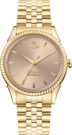 Montre Femme Vivienne Westwood VV240PKGD - Boîtier Acier Doré 38mm, Cadran Rose