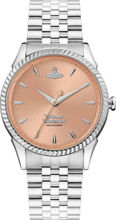 Montre Femme Vivienne Westwood VV240PHSL - Cadran Orange & Bracelet Acier Argenté