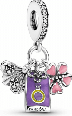 Charm Pandora Places Pendant Japonais Sakura Omamori & Eventail 799326C01 Argent 925/1000