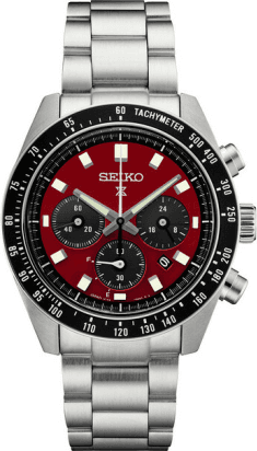 Montre Homme Seiko Prospex Speedtimer Solar SSC927 - Chronographe Solaire Cadran Rouge Acier